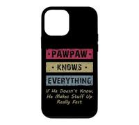 Custodia per iPhone 12 mini Vintage Pawpaw Knows Everything Dad Father Father's Day