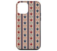 Custodia per iPhone 12 mini Vintage Rustico Stripe Pattern American Patriotic USA Stars