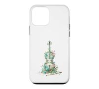 Custodia per iPhone 12 mini Violoncello Floreale Vintage Musica Classica