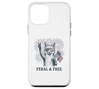 Custodia per iPhone 12 mini Volpe selvaggia e libera divertente patriottica 4 luglio Fox