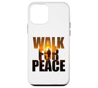 Custodia per iPhone 12 mini Walk for Peace - Monk with Aloka Dog Sunset Color Graphic