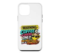 Custodia per iPhone 12 mini Warning Coffee Lovers Only Funny Coffee Humor Citazione