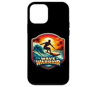 Custodia per iPhone 12 mini Wave Warrior Surfer Citazione Amante Surf Board Ocean Fun