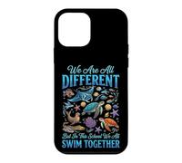 Custodia per iPhone 12 mini We Are All Different But In This School We All Swim Together