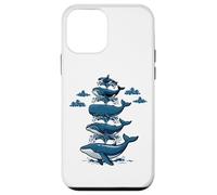 Custodia per iPhone 12 mini Whale Tower - Vita marina impilata nell'oceano - Osservazione delle balene