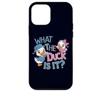 Custodia per iPhone 12 mini What the Duck Is It Gender Reveal Baby Shower Party