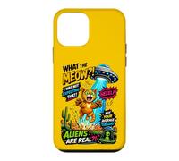 Custodia per iPhone 12 mini What The Meow Funny Cat UFO Abduction Sci-Fi Alien