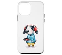 Custodia per iPhone 12 mini Whimsical Dog Cuffie Vinile Record Music Amante