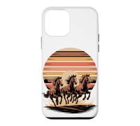 Custodia per iPhone 12 mini Wild Horses Running Free Equestrian Horse Lover