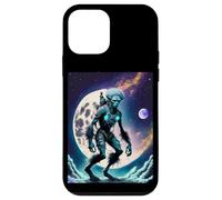 Custodia per iPhone 12 mini Wild Wendigo Skinwalker in Space Illustration Graphic Design