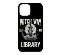 Custodia per iPhone 12 mini Witch Way to the Library Libro spettrale di Halloween Witch Lover