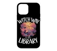 Custodia per iPhone 12 mini Witch Way to the Library Libro spettrale di Halloween Witch Lover