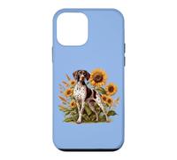 Custodia per iPhone 12 mini Womens Girls Flowers Hunting Dog German Shorthaired Pointer
