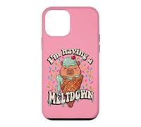 Custodia per iPhone 12 mini Womens Girls I'm Having A Meltdown Ice Cream Capybara Lover