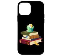 Custodia per iPhone 12 mini Womens Kids Girls Reading Books Happy Parakeet Lover