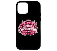 Custodia per iPhone 12 mini Womens Under Construction Gym Workout Excercise Girl Citazione