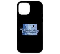 Custodia per iPhone 12 mini Wyoming State Outline Map Stati Uniti
