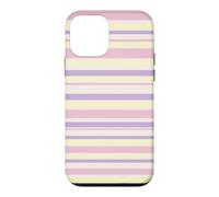 Custodia per iPhone 12 mini Y2K Burro Giallo Rosa Lavanda Vintage Stripe Estetica