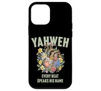 Custodia per iPhone 12 mini Yahweh Boho floreale umano anatomico cuore ebraico ebraico