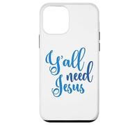 Custodia per iPhone 12 mini Ya'll Need Jesus Easter Christian Church Uomini Donne Ragazzi Ragazza