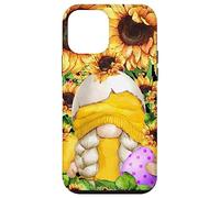 Custodia per iPhone 12 mini Yellow Gnome In Easter Chick Costume For Sunflower Lovers