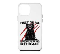 Custodia per iPhone 12 mini Zoomies gatto gatto nero caos graffio sarcasmo mostruoso