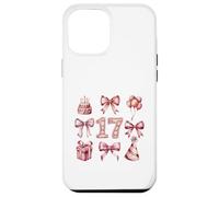 Custodia per iPhone 12 Pro Max 17° Compleanno Ragazza Coquette Fiocchi Rosa Diciassette Anni