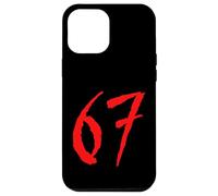 Custodia per iPhone 12 Pro Max 67 Red Horror Brush Number Spaventoso Graphic Design