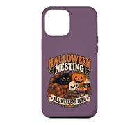 Custodia per iPhone 12 Pro Max Accogliente weekend casalingo con zucca di Halloween