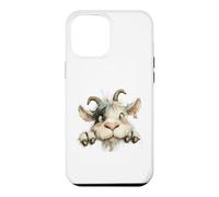 Custodia per iPhone 12 Pro Max Adorabile capra capra stravagante animale arte