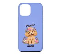 Custodia per iPhone 12 Pro Max Adorabile corona floreale con cucciolo di albicocca marrone e barboncino