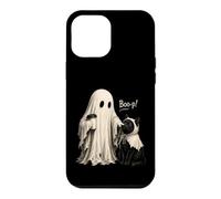 Custodia per iPhone 12 Pro Max Adorabile Vintage Ghost Boo-p! per un gatto nero Halloween Ragazze