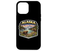 Custodia per iPhone 12 Pro Max Alaska Souvenir Vacanza Memorabilia Badge Visitatore di Stato