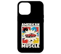 Custodia per iPhone 12 Pro Max American Muscle Car Lovers Comic Style Auto Mechanic