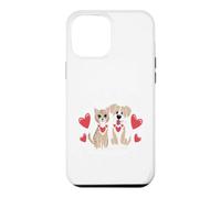 Custodia per iPhone 12 Pro Max Amor Doble Mimos Gato Perro Pareja Animal Linda