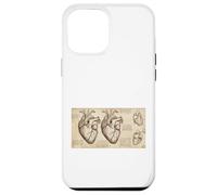 Custodia per iPhone 12 Pro Max Anatomico Cuore Schizzo Da Vinci Vintage Scienza Medica