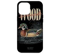 Custodia per iPhone 12 Pro Max Anatra vintage in legno per osservare gli uccelli, arte della natura e