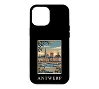 Custodia per iPhone 12 Pro Max Anversa, Belgio, fronte fiume, orizzonte, viaggio, arte