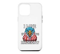 Custodia per iPhone 12 Pro Max Aquila, I Love Americaw, 4 luglio, America, orgoglio