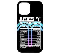 Custodia per iPhone 12 Pro Max Ariete Valori nutrizionali Segno zodiacale Astrologia Blu Viola