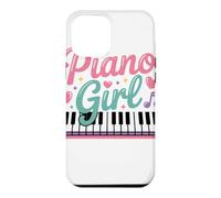 Custodia per iPhone 12 Pro Max Arte della tastiera Piano Girl Music Lover