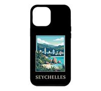 Custodia per iPhone 12 Pro Max Arte di viaggio sulla spiaggia delle isole tropicali delle Seychelles