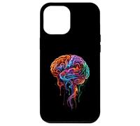 Custodia per iPhone 12 Pro Max Arte fluida astratta di anatomia del cervello colorato
