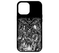 Custodia per iPhone 12 Pro Max Arte vintage delle leggende della foresta di Cryptids Bigfoot Mothman