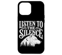 Custodia per iPhone 12 Pro Max Ascolta il silenzio Lupo Escursionismo Campeggio Fauna Sel