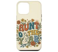 Custodia per iPhone 12 Pro Max Aunt of the Year Retro Floral Auntie