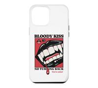 Custodia per iPhone 12 Pro Max Bacio Sanguinante Labbra Vampiro Zanne Morso Scuro Romance Goth Horror