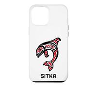 Custodia per iPhone 12 Pro Max Balena orca nativa americana dell'Alaska