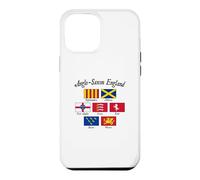 Custodia per iPhone 12 Pro Max Bandiera anglosassone regni d'Inghilterra scritta nera