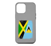 Custodia per iPhone 12 Pro Max Bandiera giamaicana di San Luciano Giamaica St Lucia